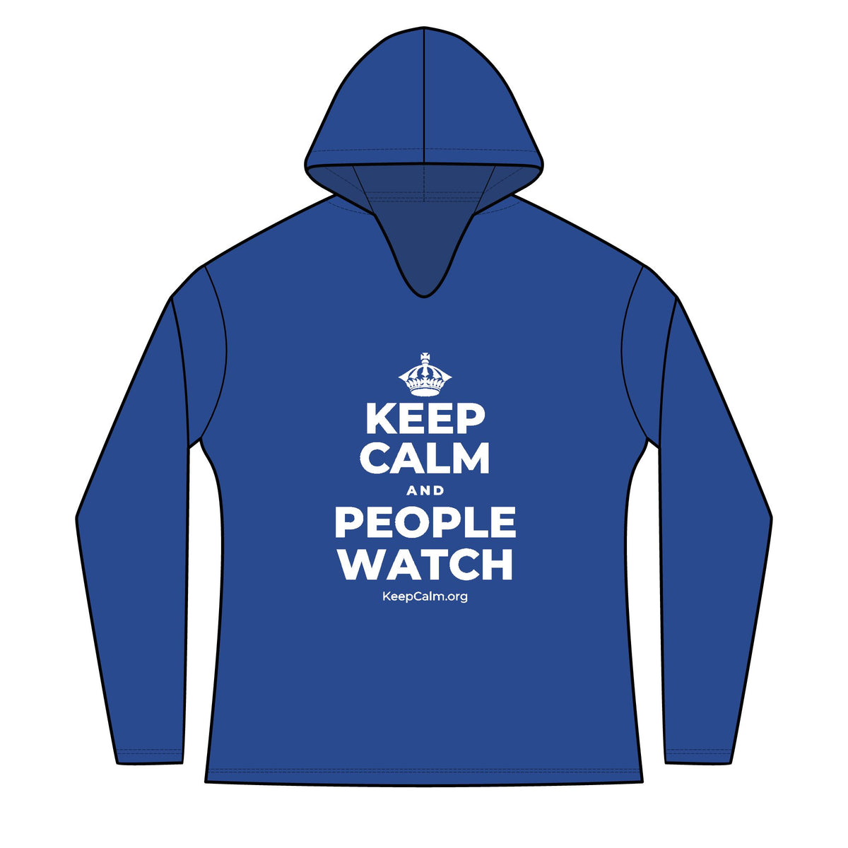 KEEP CALM AND PEOPLE WATCH Women's Long Sleeve Hoodie