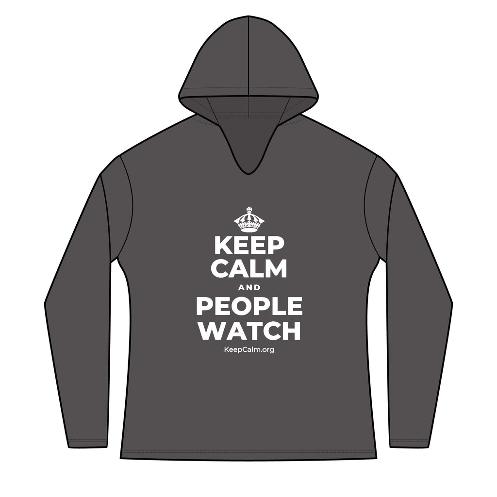 KEEP CALM AND PEOPLE WATCH Women's Long Sleeve Hoodie