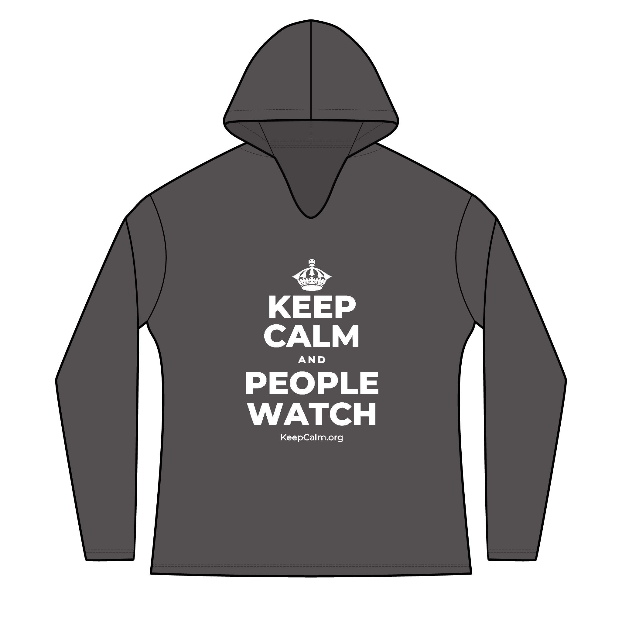 KEEP CALM AND PEOPLE WATCH Women's Long Sleeve Hoodie