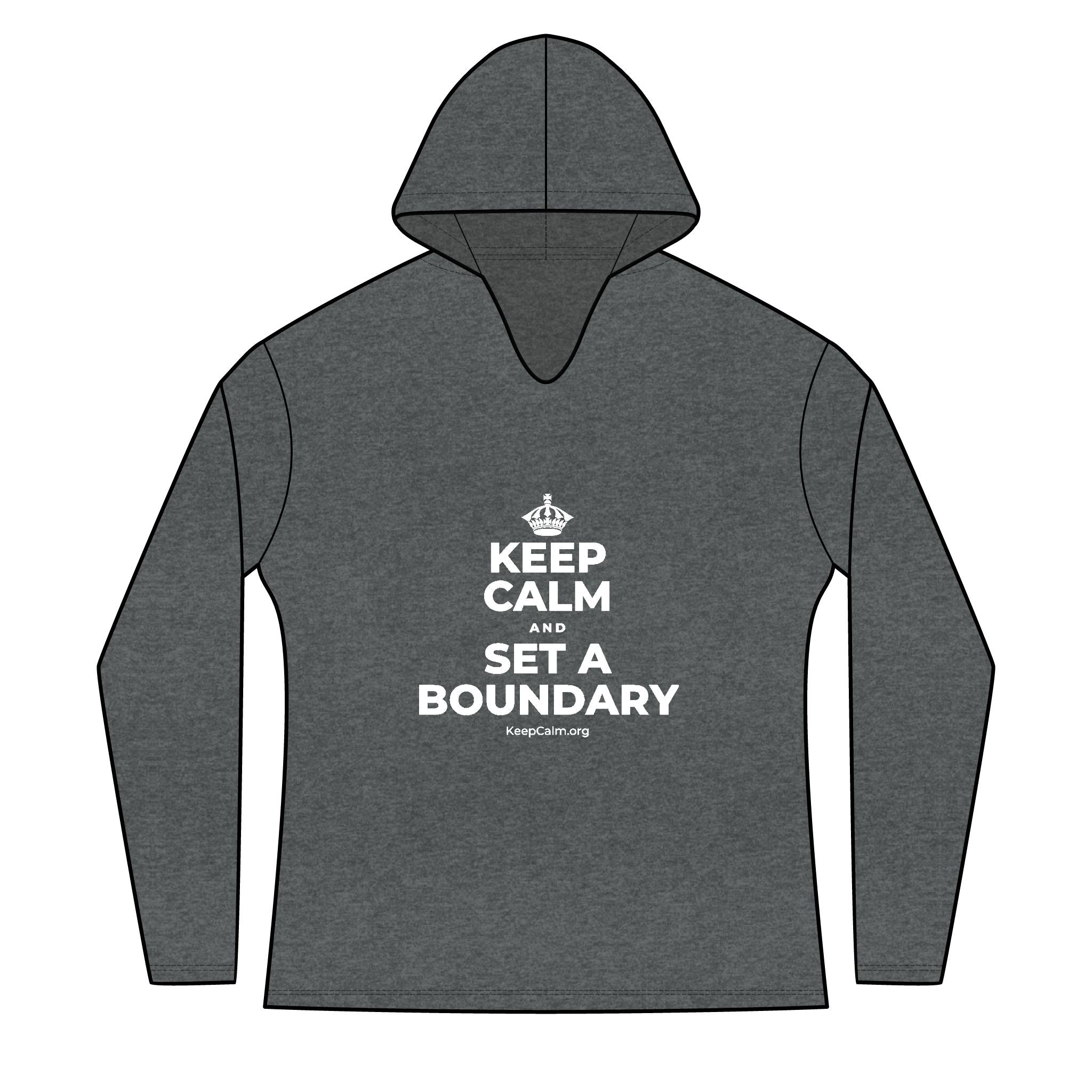 KEEP CALM AND SET A BOUNDARY Women's Long Sleeve Hoodie