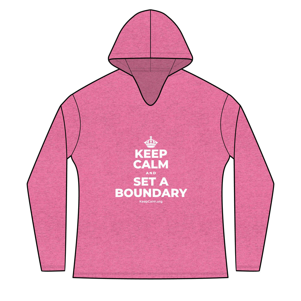 KEEP CALM AND SET A BOUNDARY Women's Long Sleeve Hoodie