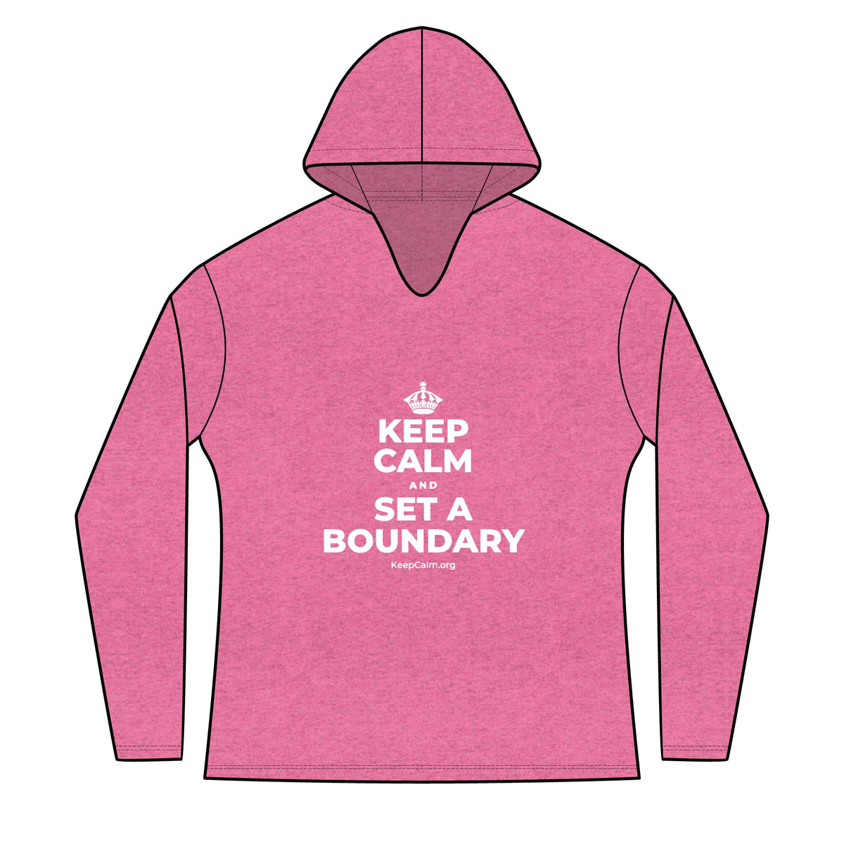 KEEP CALM AND SET A BOUNDARY Women's Long Sleeve Hoodie