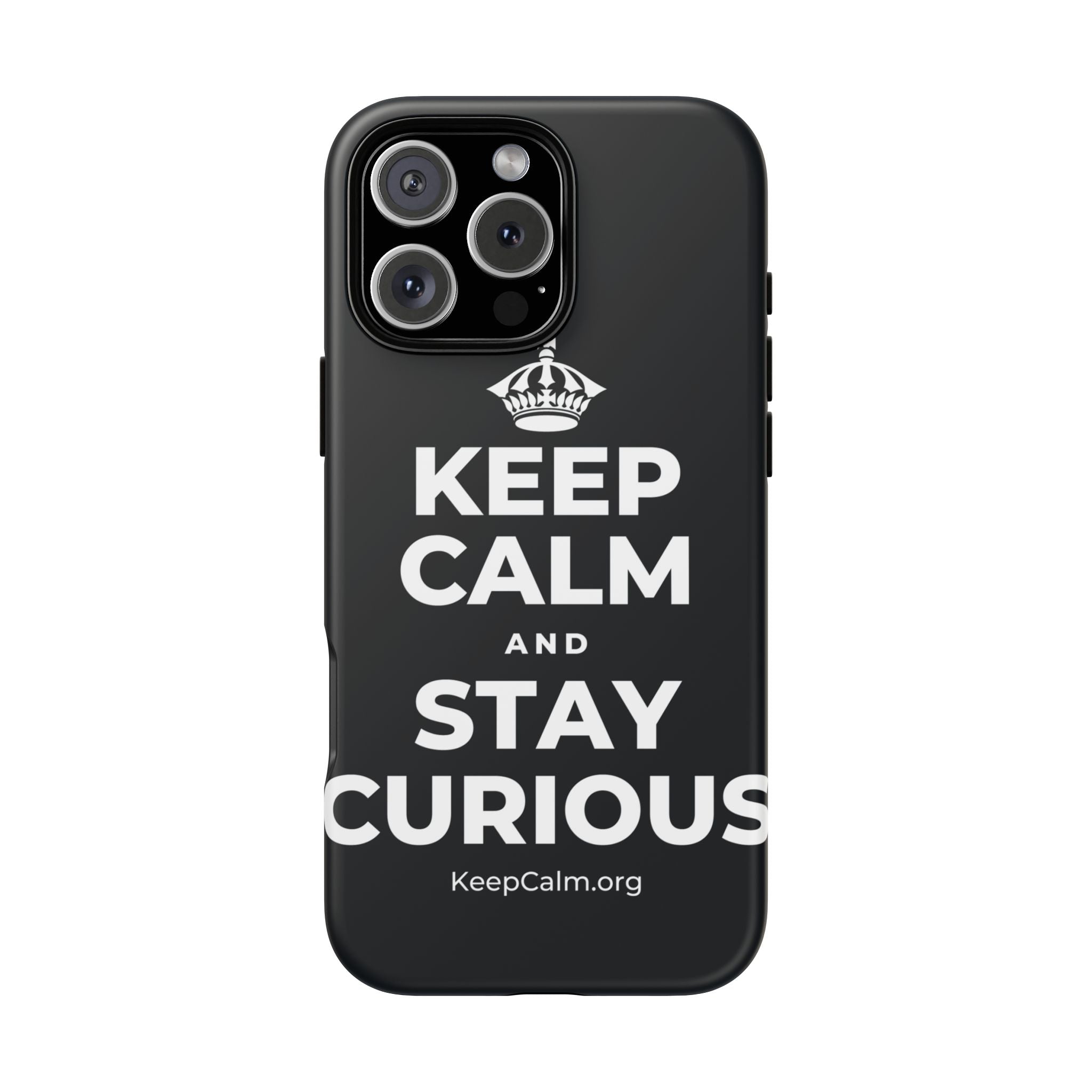 KEEP CALM AND STAY CURIOUS Phone Case (Dark)