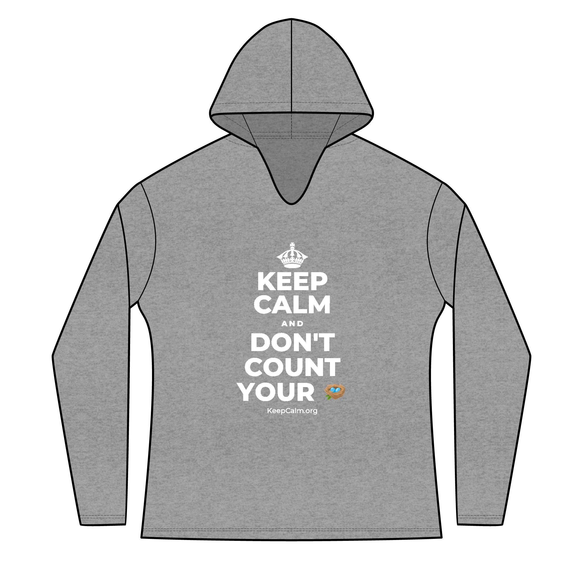 KEEP CALM AND DON'T COUNT YOUR 🪺 Women's Long Sleeve Hoodie