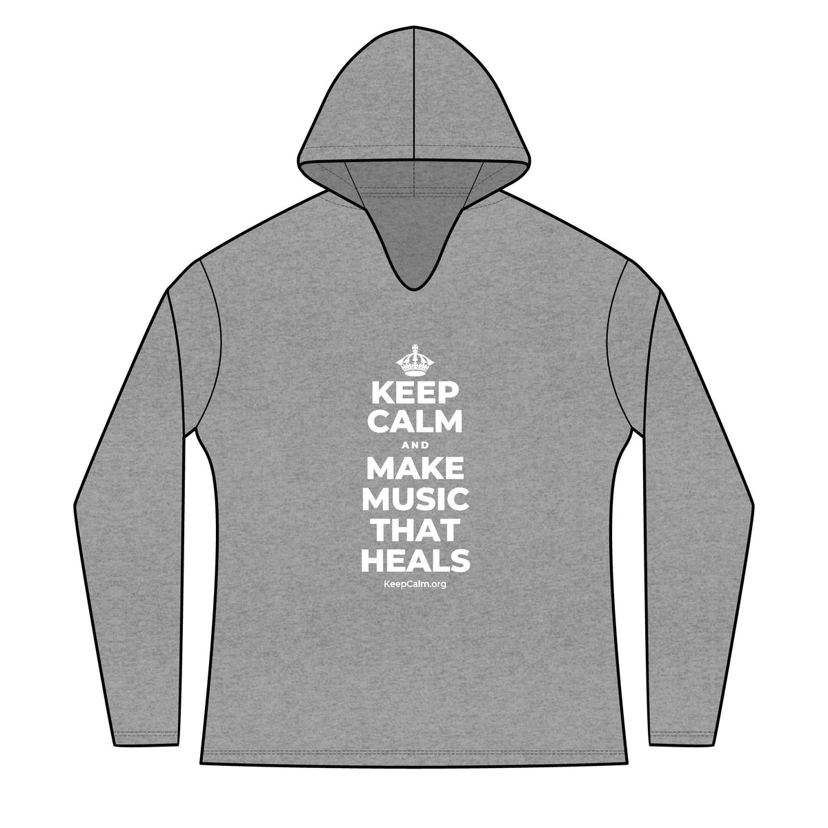 KEEP CALM AND MAKE MUSIC THAT HEALS Women's Long Sleeve Hoodie