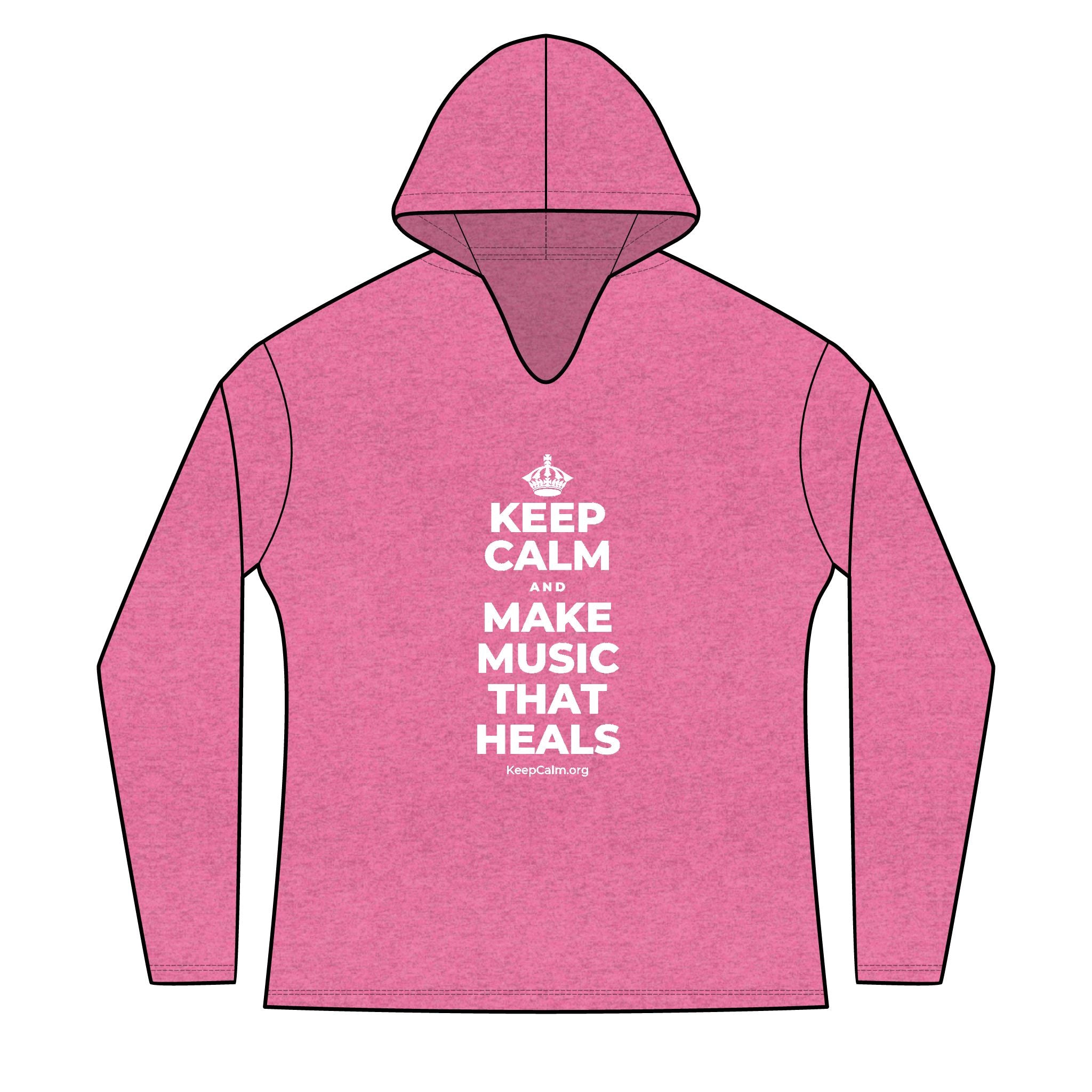 KEEP CALM AND MAKE MUSIC THAT HEALS Women's Long Sleeve Hoodie