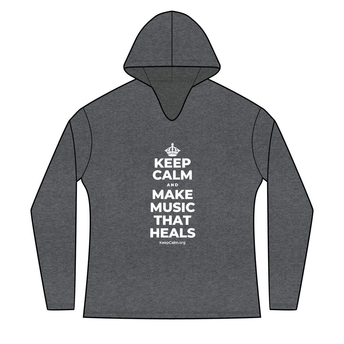 KEEP CALM AND MAKE MUSIC THAT HEALS Women's Long Sleeve Hoodie