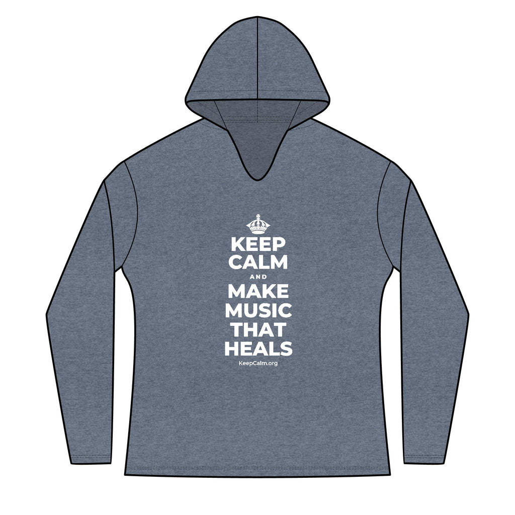 KEEP CALM AND MAKE MUSIC THAT HEALS Women's Long Sleeve Hoodie