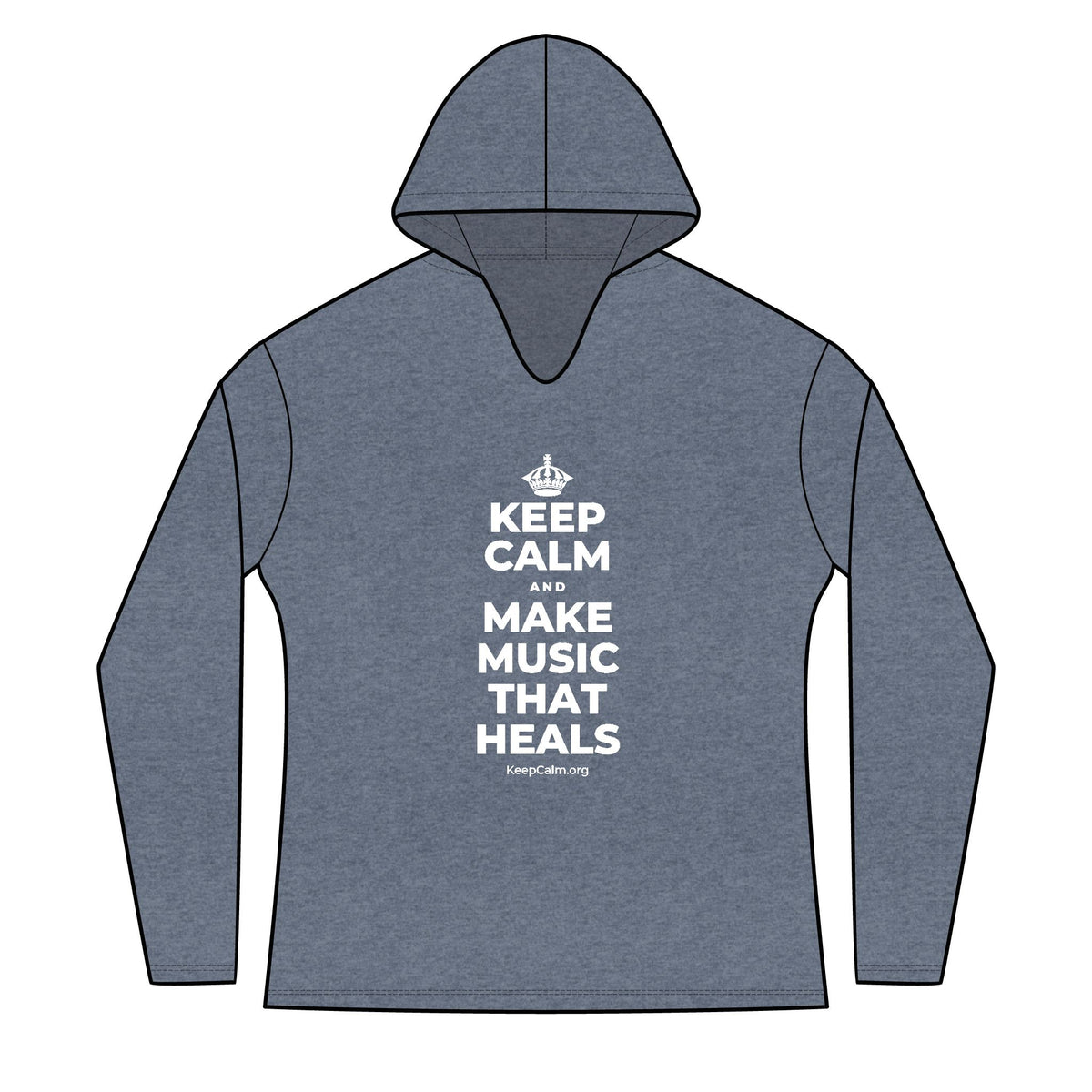 KEEP CALM AND MAKE MUSIC THAT HEALS Women's Long Sleeve Hoodie