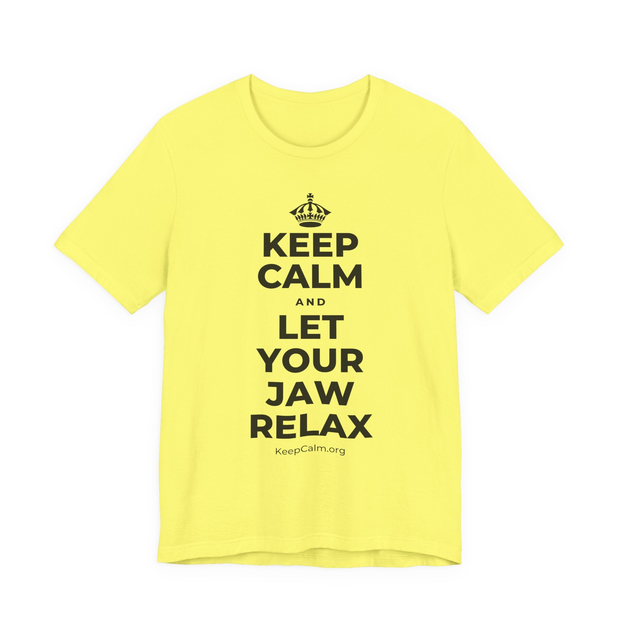 KEEP CALM AND LET YOUR JAW RELAX T-Shirt (Soft Cream–Heather Mauve)