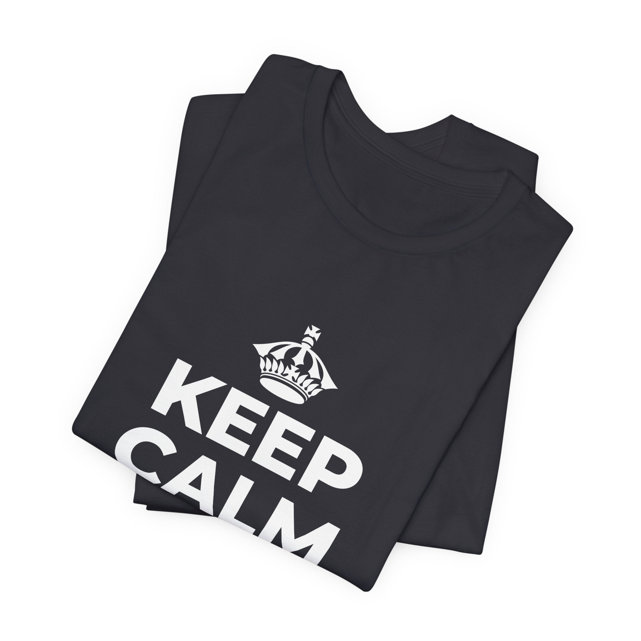 KEEP CALM AND LOCK IN T-Shirt (Baby Blue–Silver)