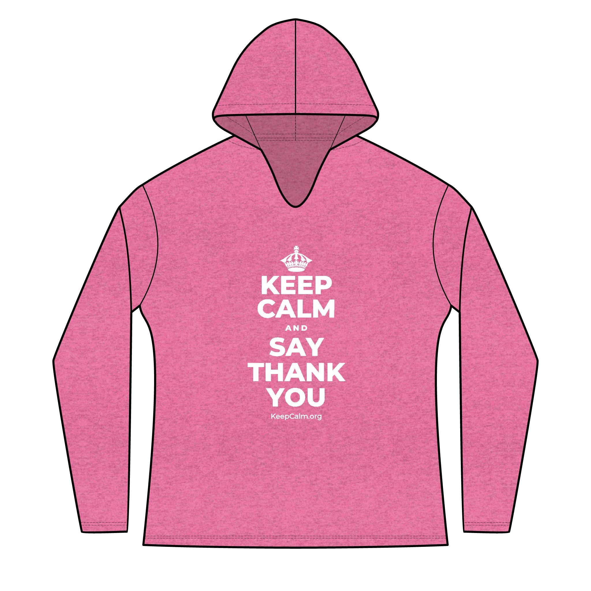 KEEP CALM AND SAY THANK YOU Women's Long Sleeve Hoodie