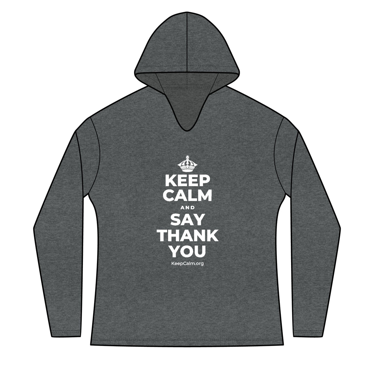 KEEP CALM AND SAY THANK YOU Women's Long Sleeve Hoodie