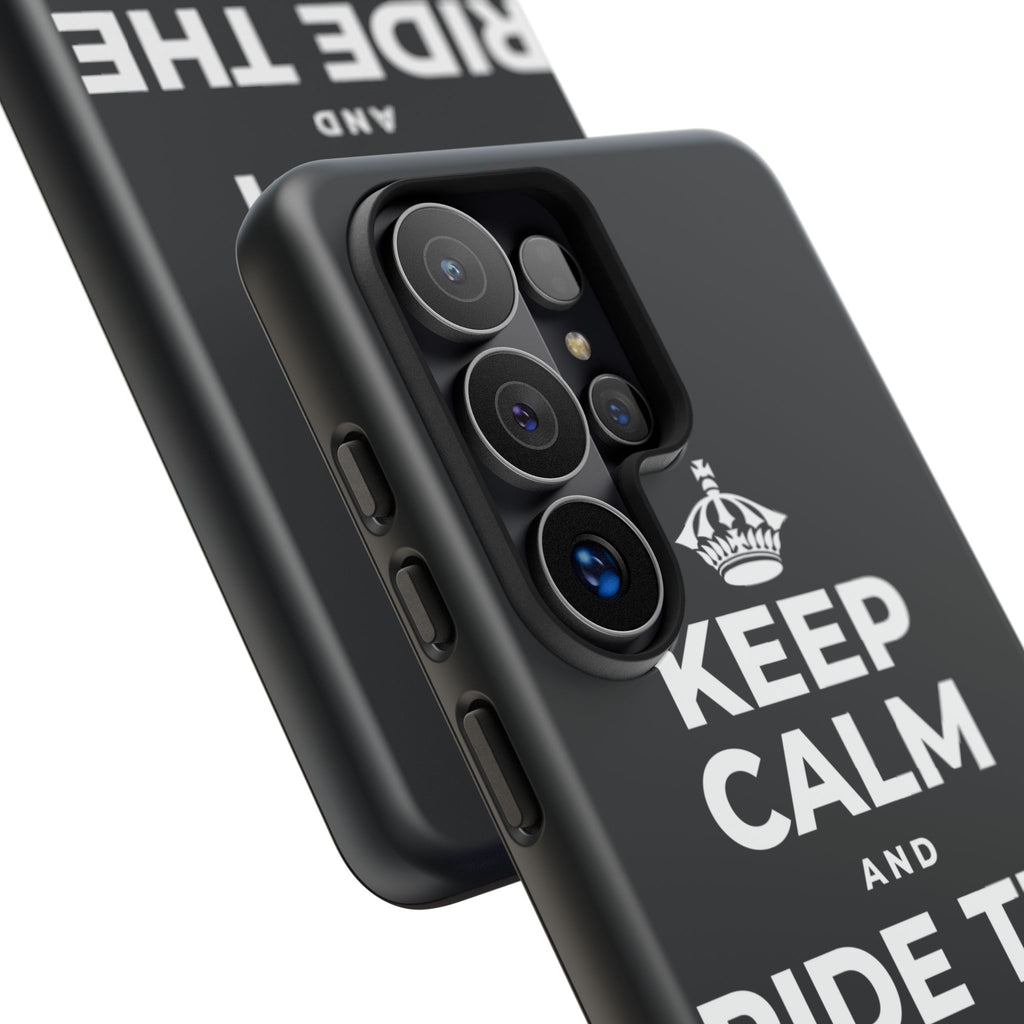 KEEP CALM AND RIDE THE GOOD WAVE Phone Case (Dark)