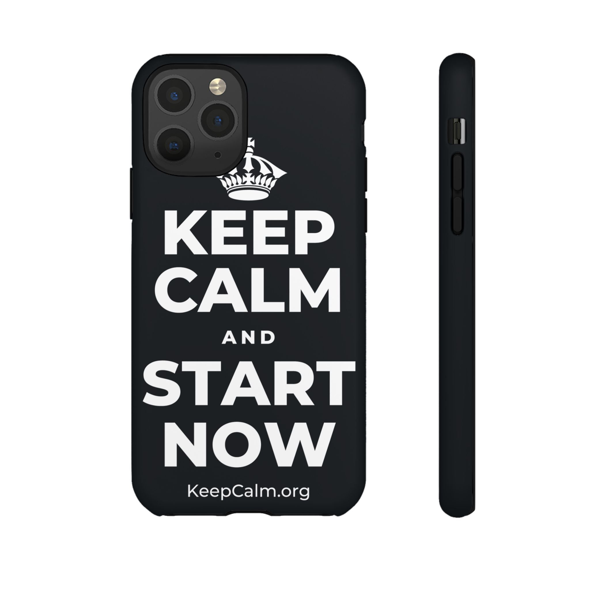 KEEP CALM AND START NOW Phone Case (Dark)