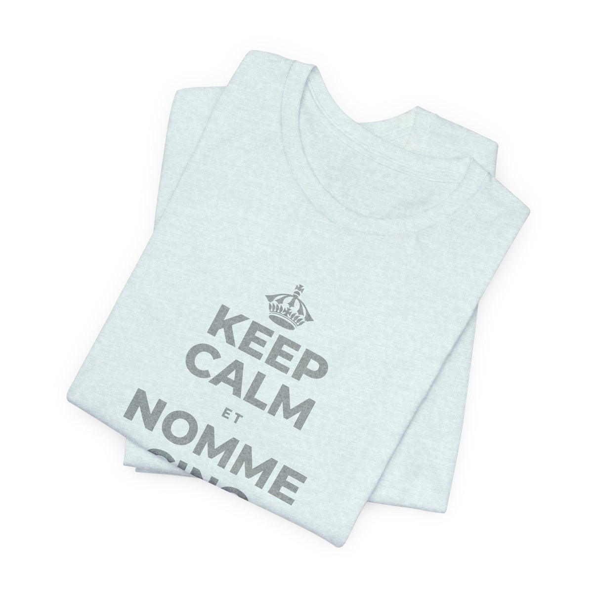 KEEP CALM ET NOMME CINQ CHOSES QUE TU VOIS T-Shirt (Soft Cream–Heather Mauve)