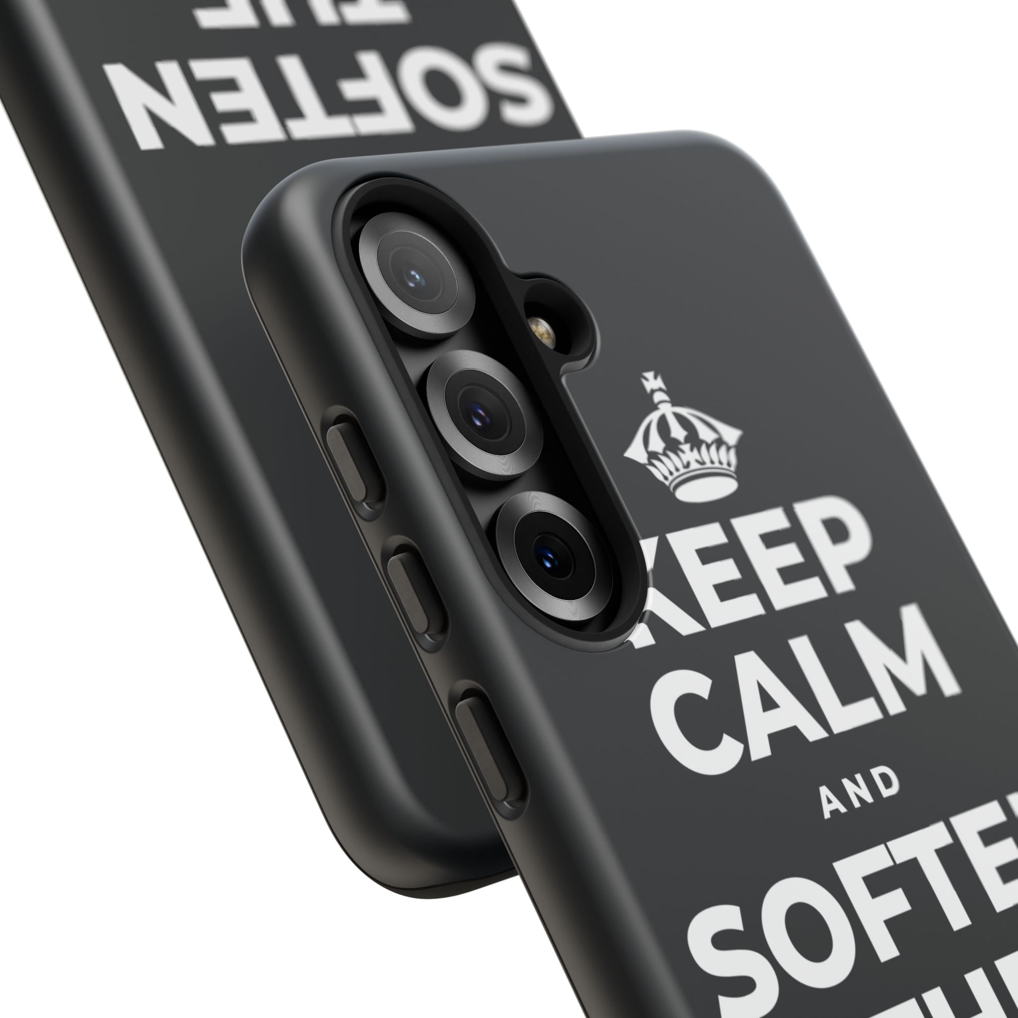 KEEP CALM AND SOFTEN THE INNER VOICE Phone Case (Dark)