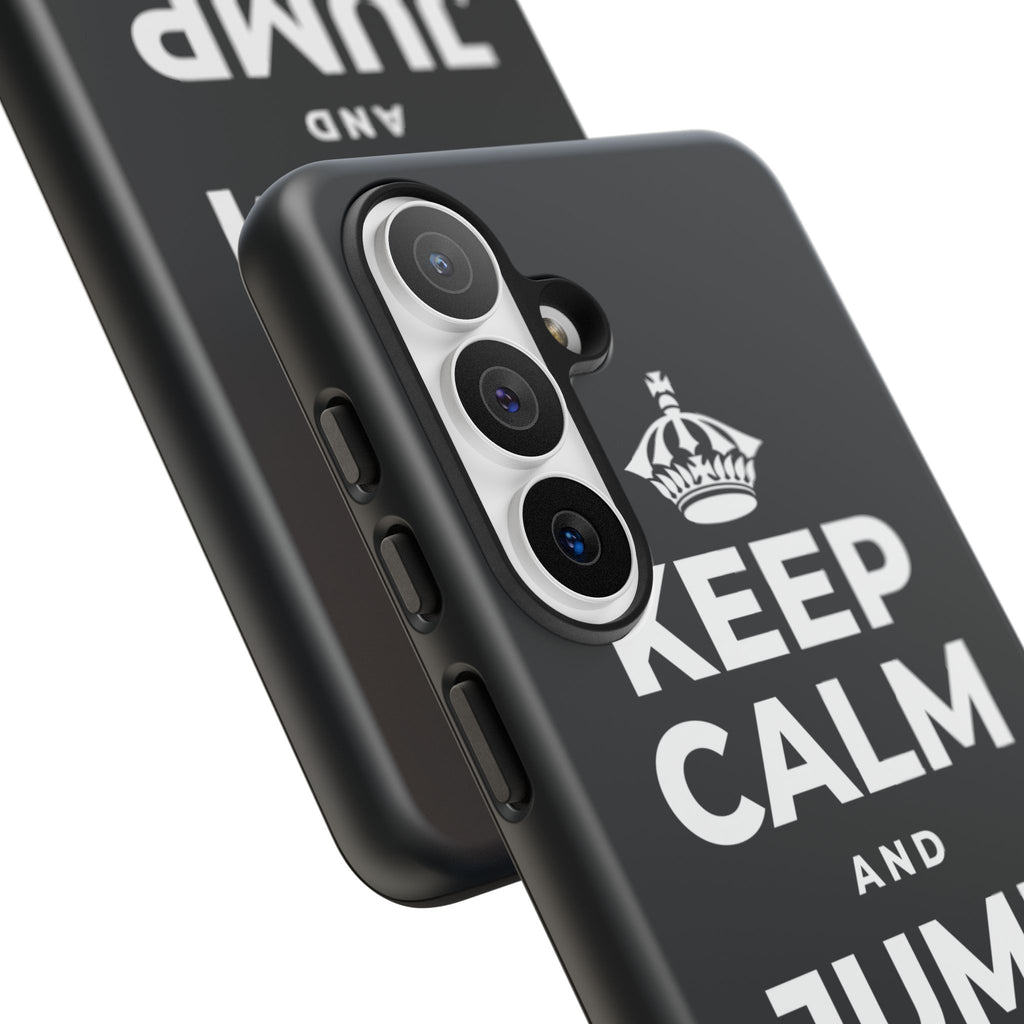 KEEP CALM AND JUMP IN A PUDDLE Phone Case (Dark)