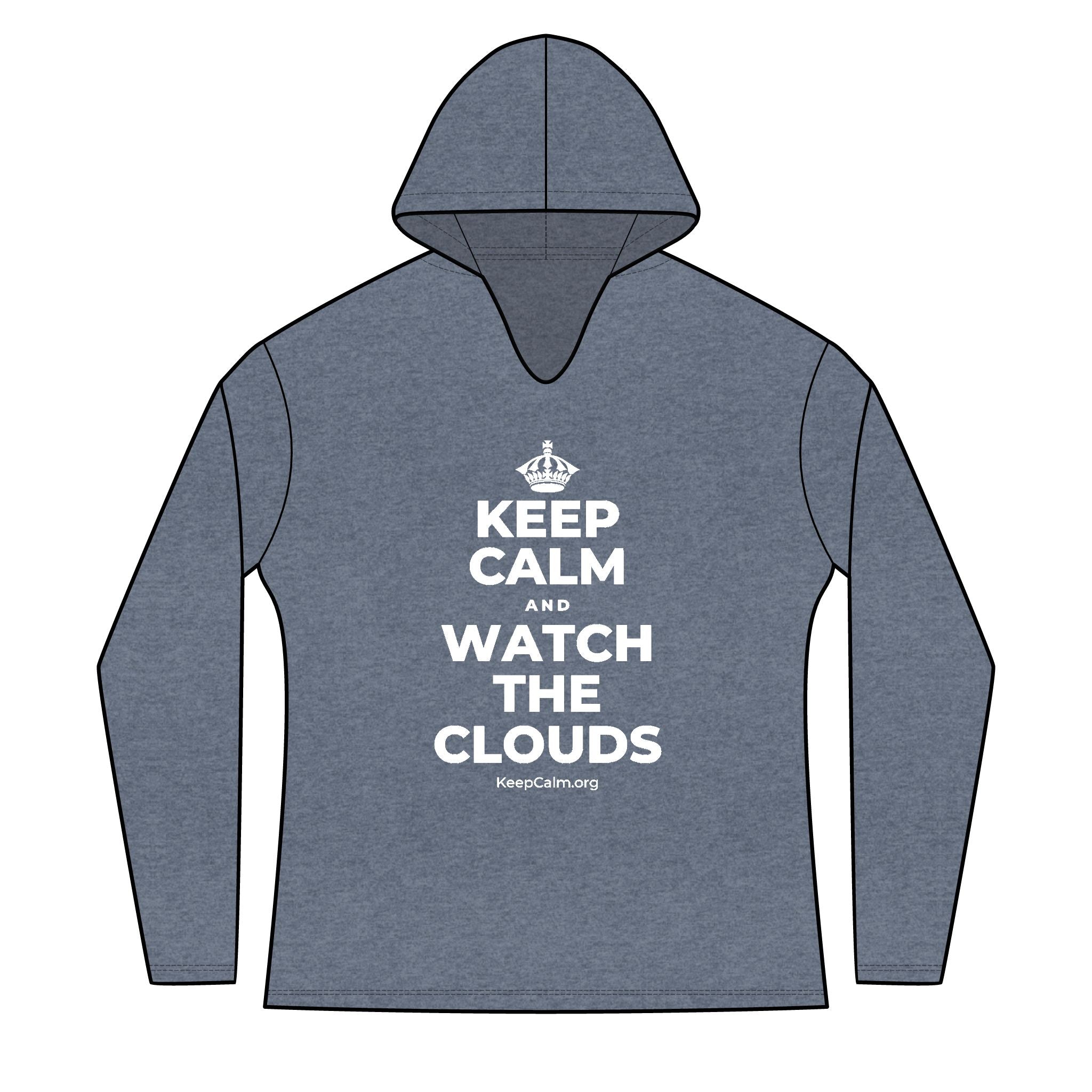 KEEP CALM AND WATCH THE CLOUDS Women's Long Sleeve Hoodie