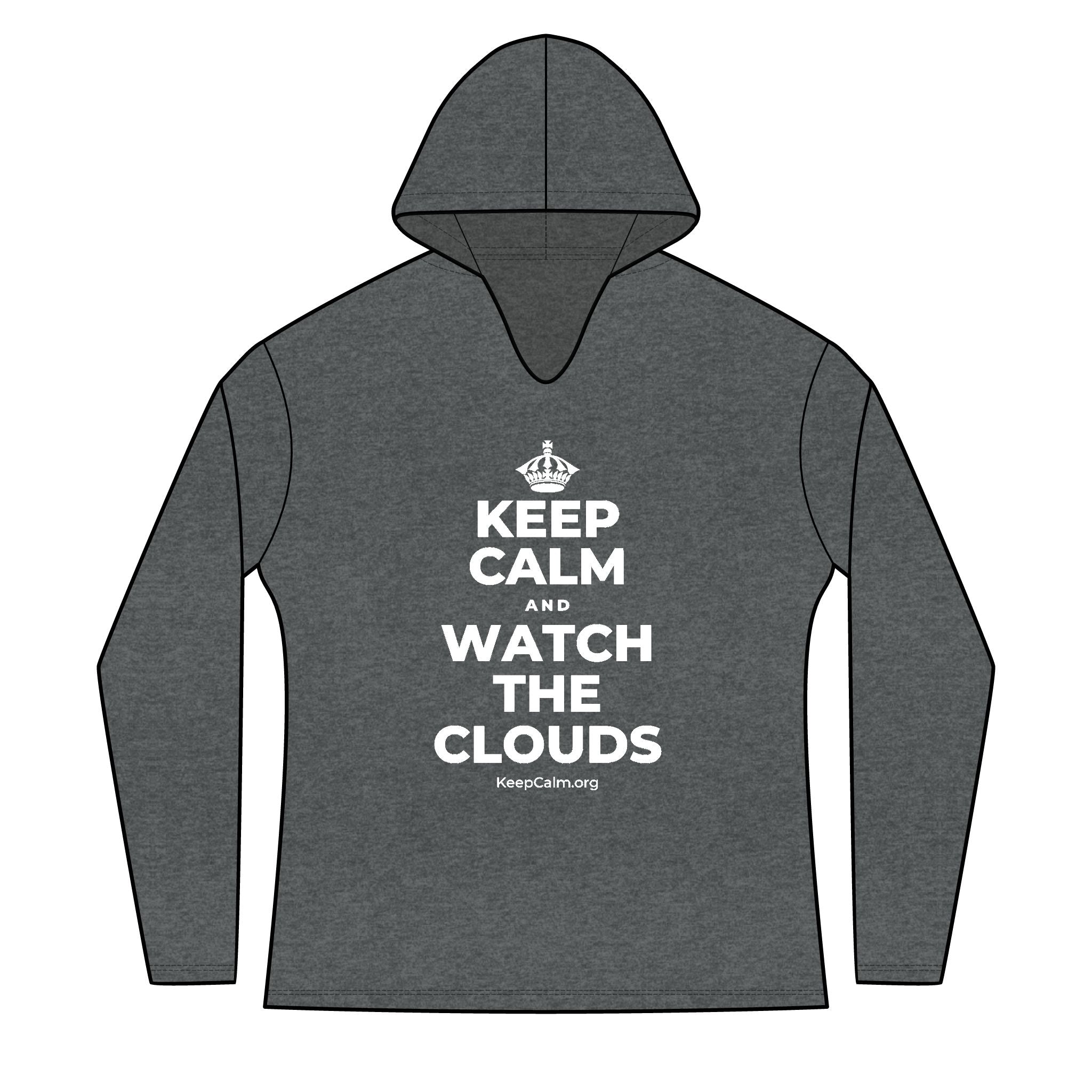 KEEP CALM AND WATCH THE CLOUDS Women's Long Sleeve Hoodie