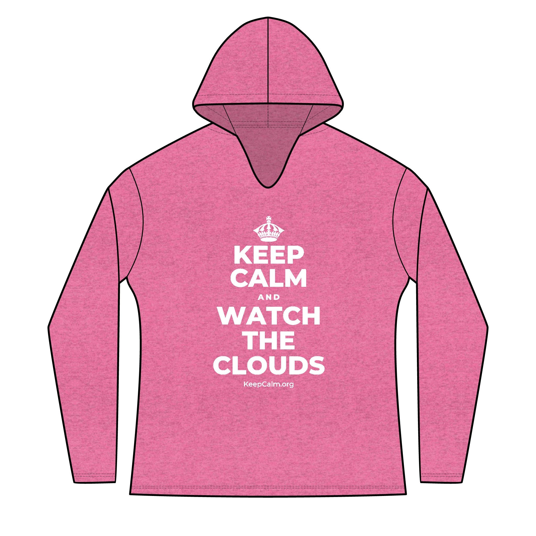 KEEP CALM AND WATCH THE CLOUDS Women's Long Sleeve Hoodie