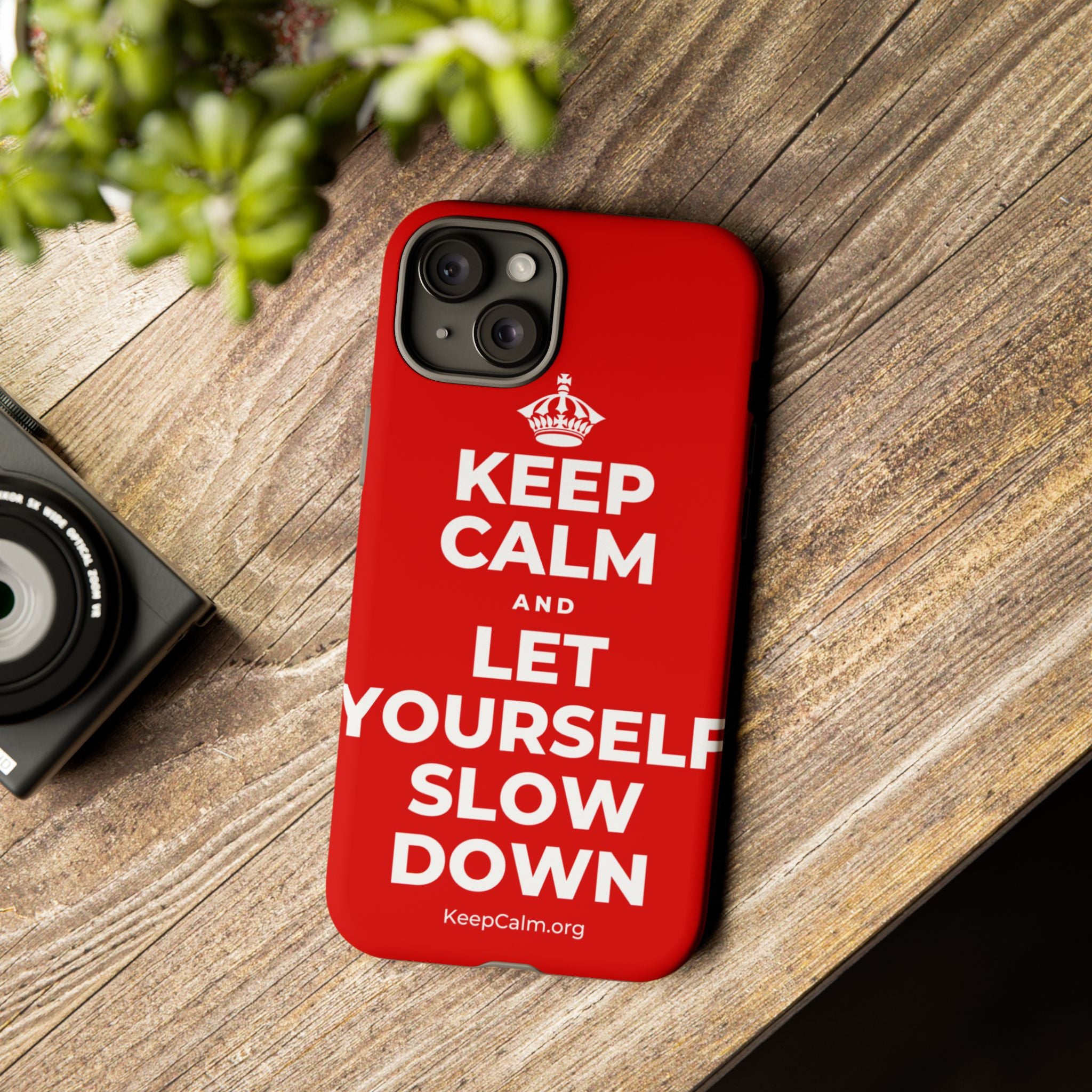 KEEP CALM AND LET YOURSELF SLOW DOWN Phone Case