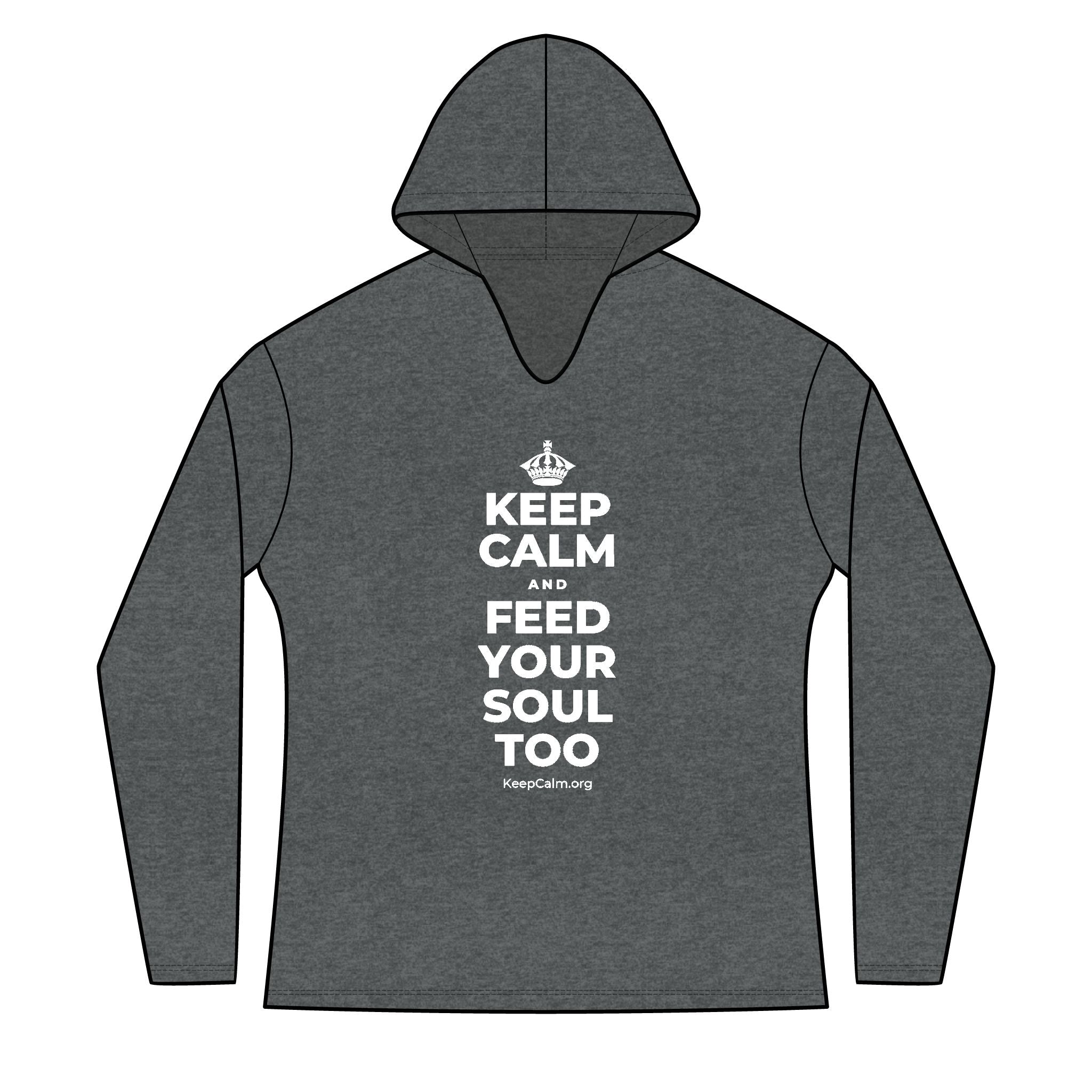 KEEP CALM AND FEED YOUR SOUL TOO Women's Long Sleeve Hoodie