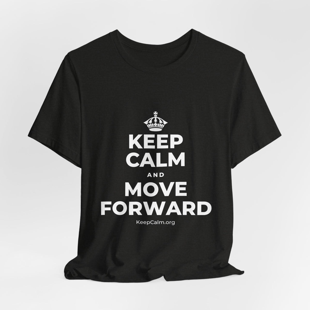 KEEP CALM AND MOVE FORWARD T-Shirt (Soft Cream–Heather Mauve)