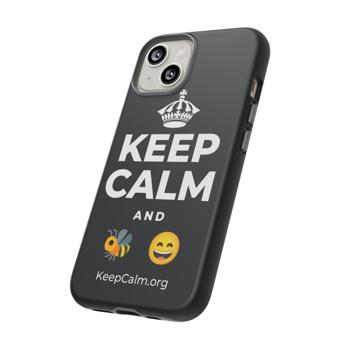 KEEP CALM AND 🐝 😄 Phone Case (Dark)