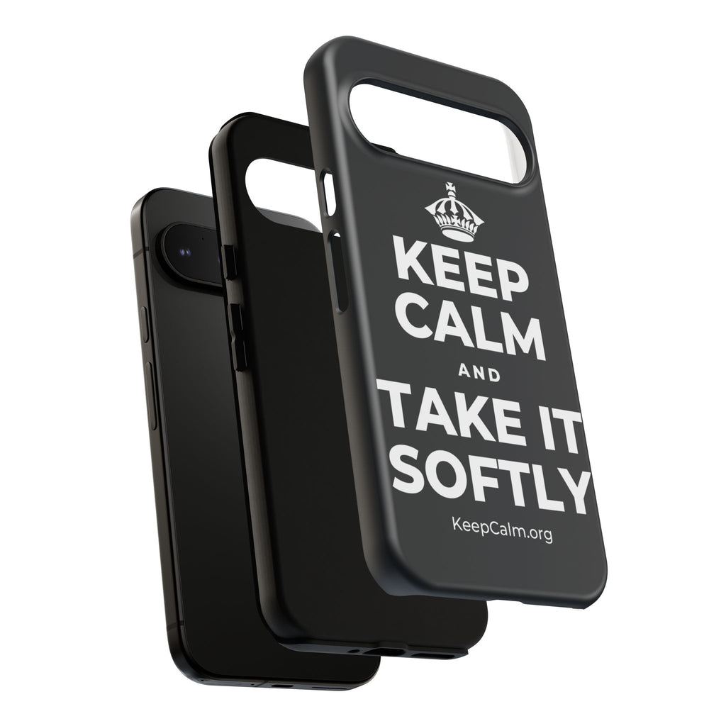 KEEP CALM AND TAKE IT SOFTLY Phone Case (Dark)