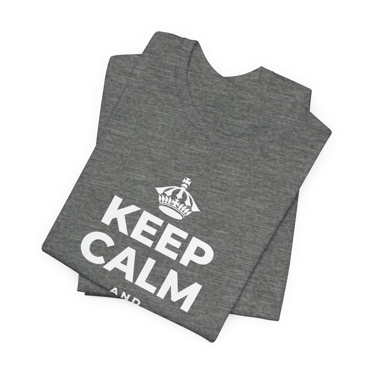 KEEP CALM AND TRY YOUR 🍀 T-Shirt (Baby Blue–Silver)