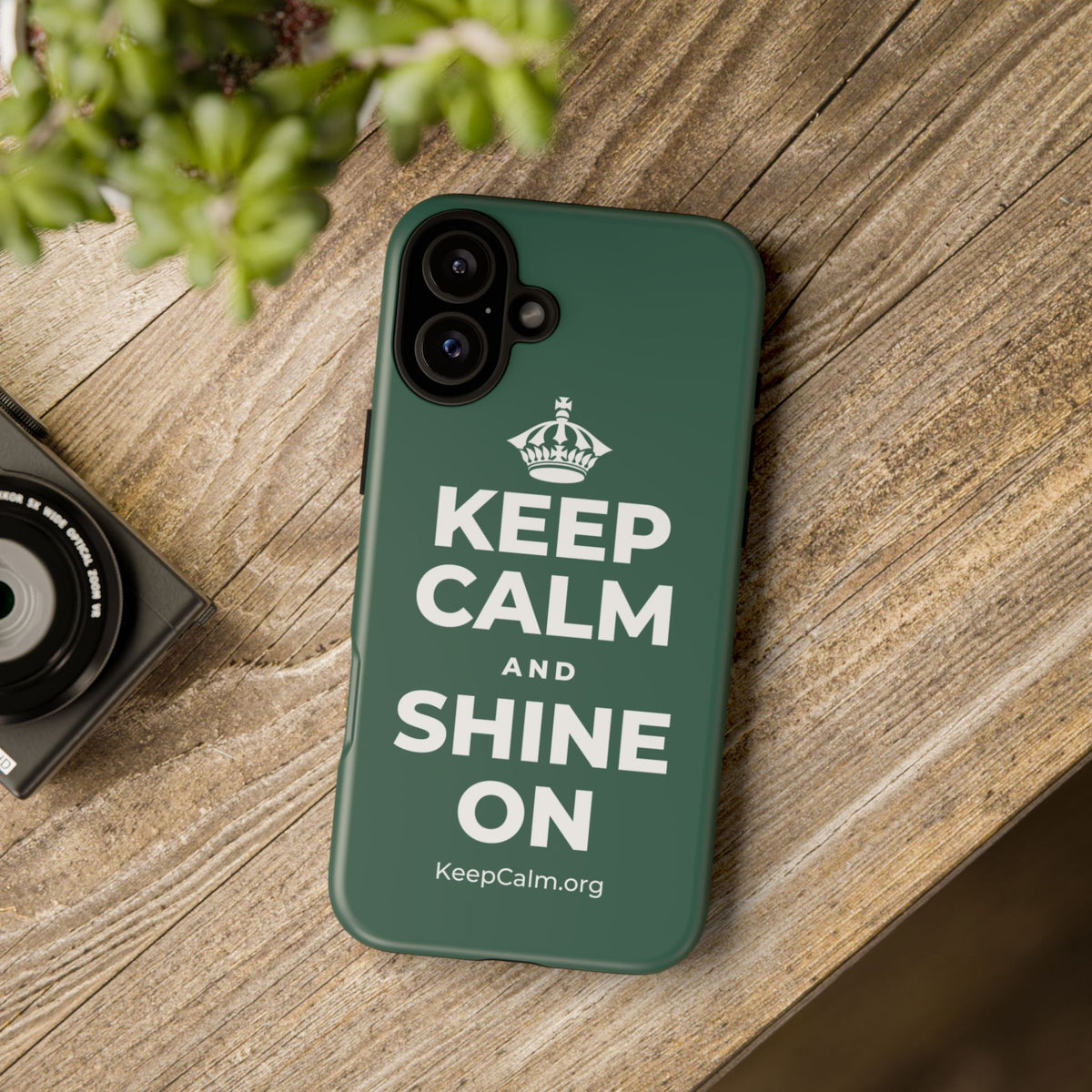KEEP CALM AND SHINE ON Phone Case