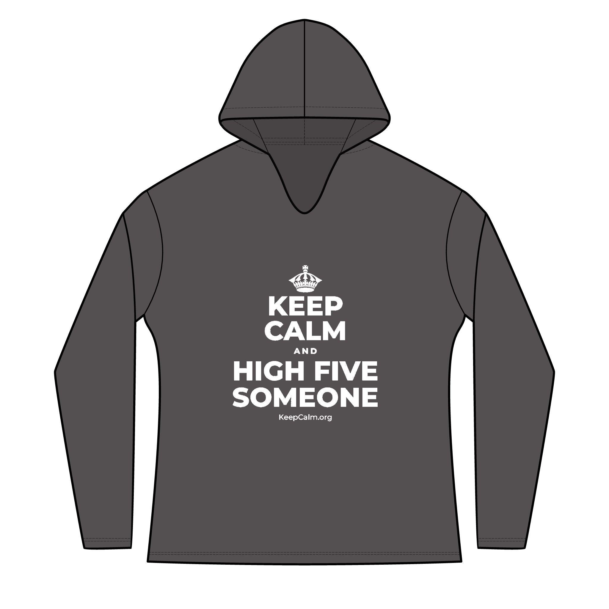 KEEP CALM AND HIGH FIVE SOMEONE Women's Long Sleeve Hoodie