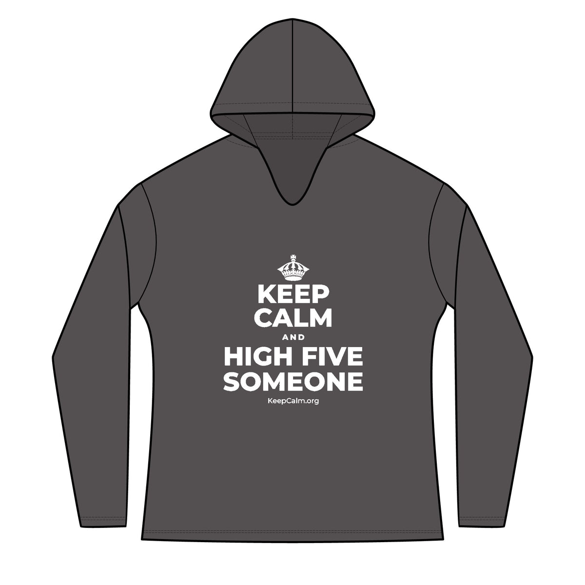 KEEP CALM AND HIGH FIVE SOMEONE Women's Long Sleeve Hoodie