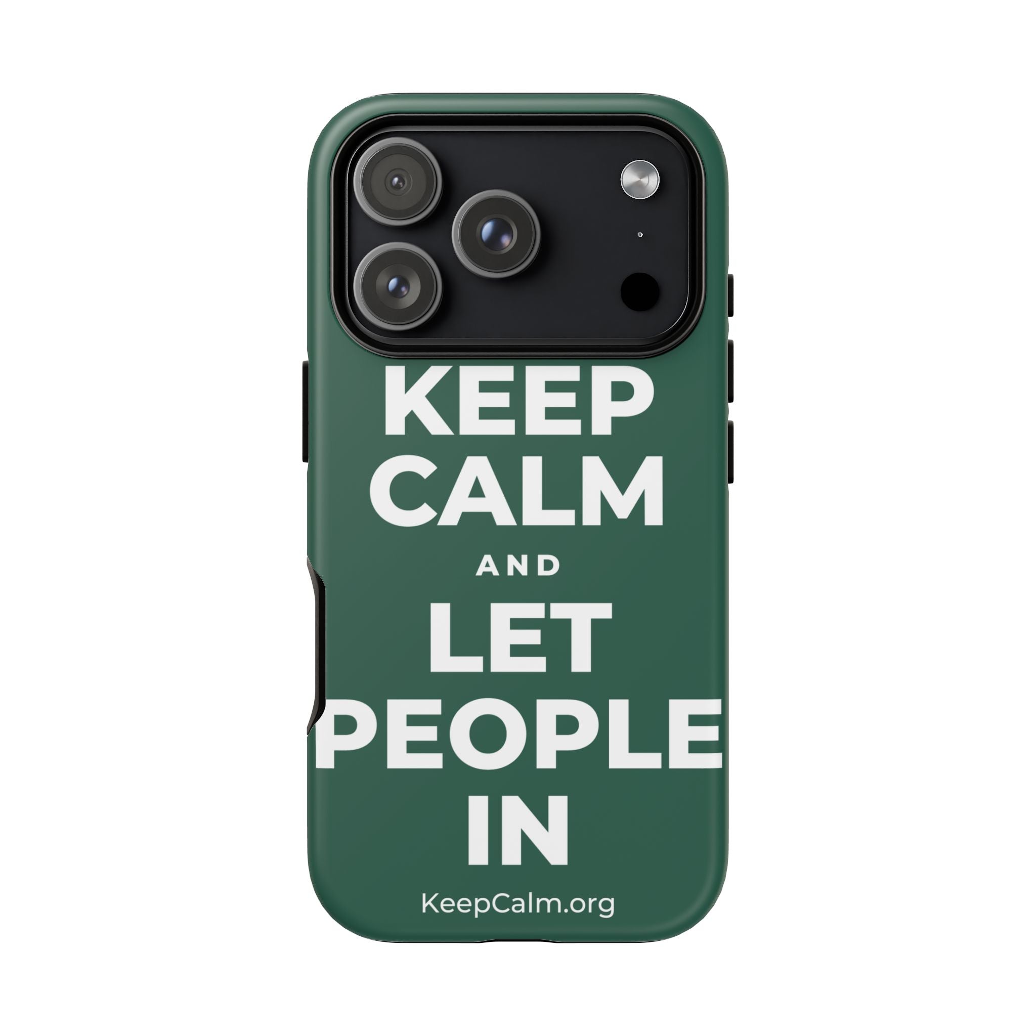 KEEP CALM AND LET PEOPLE IN Phone Case