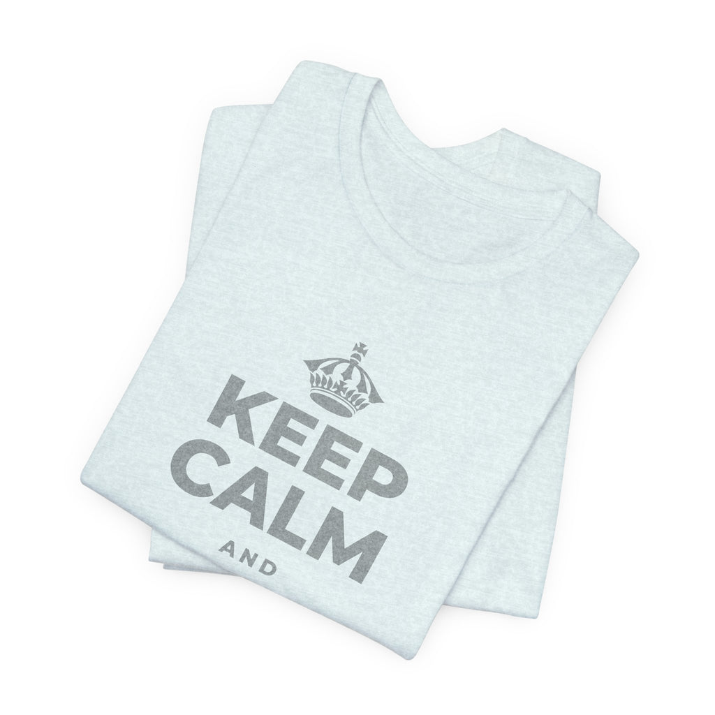 KEEP CALM AND BREATHE SLOW T-Shirt (Soft Cream–Heather Mauve)