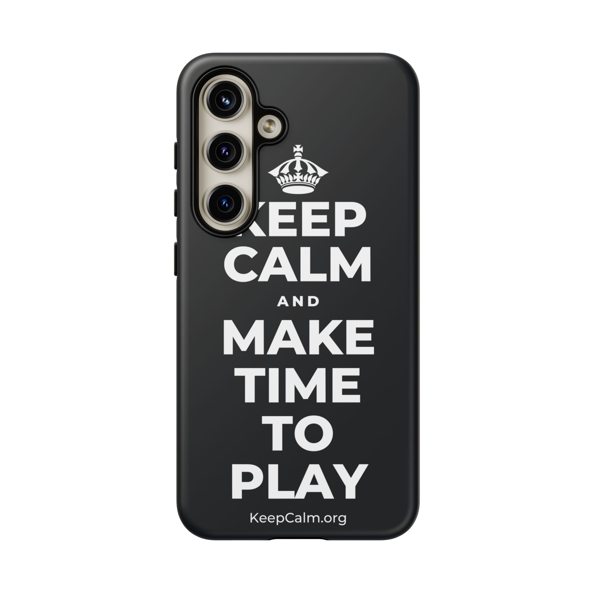 KEEP CALM AND MAKE TIME TO PLAY Phone Case (Dark)
