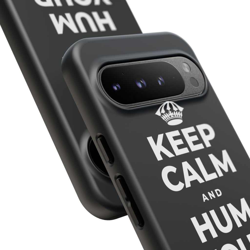 KEEP CALM AND HUM YOUR FAVORITE TUNE Phone Case (Dark)