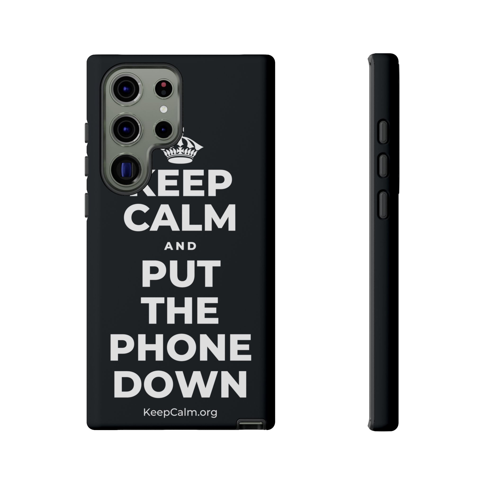 KEEP CALM AND PUT THE PHONE DOWN Phone Case (Dark)