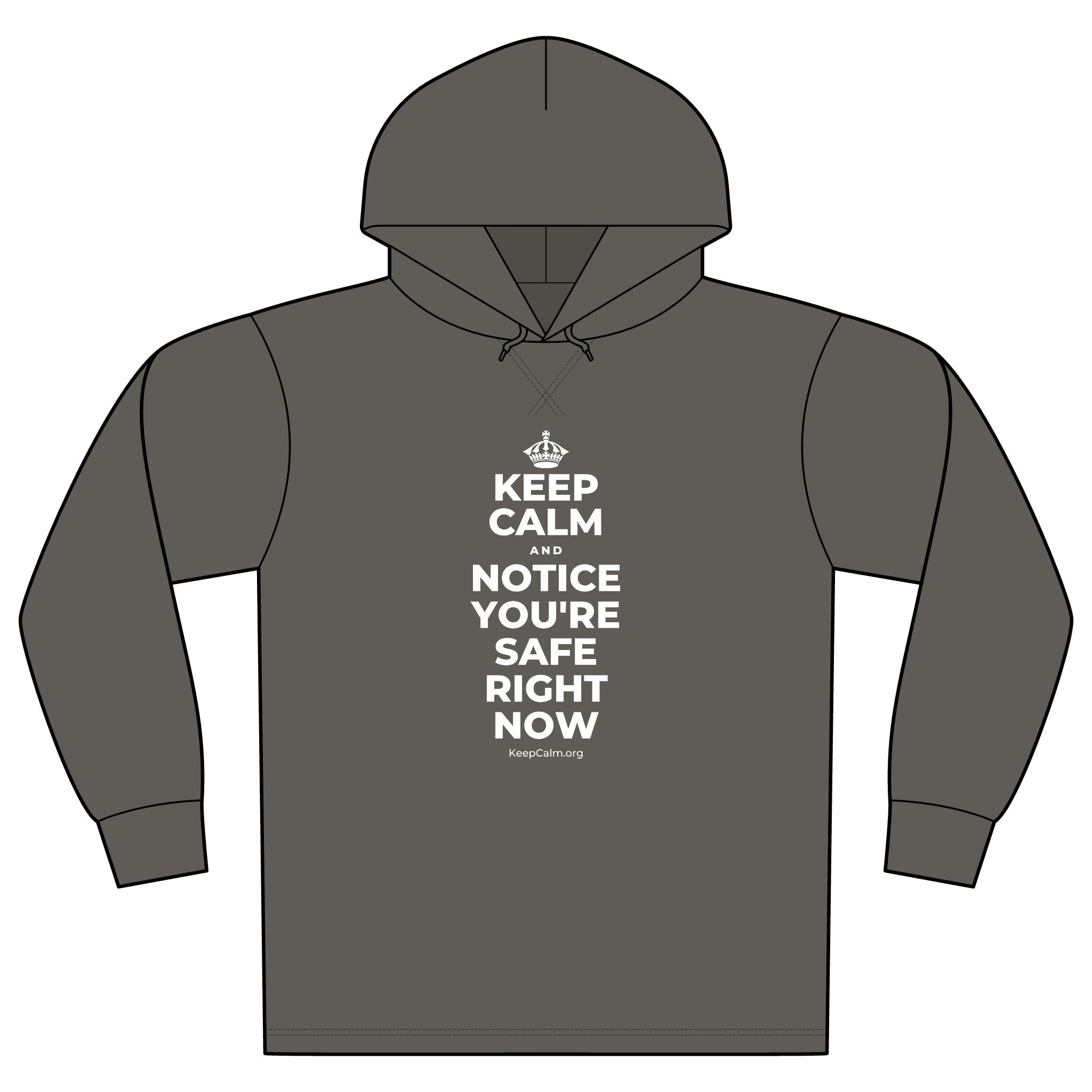 KEEP CALM AND NOTICE YOU'RE SAFE RIGHT NOW Organic Hoodie Tee