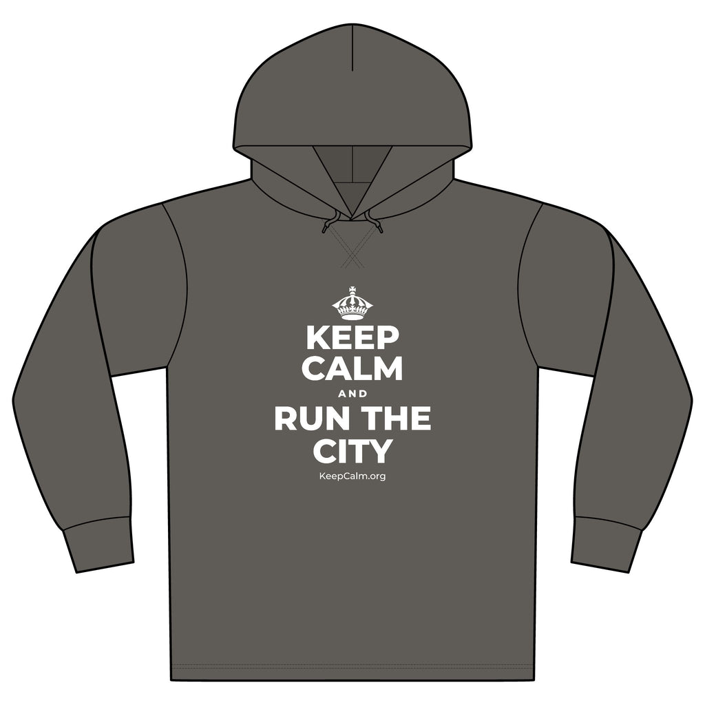 KEEP CALM AND RUN THE CITY Organic Hoodie Tee
