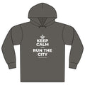 KEEP CALM AND RUN THE CITY Organic Hoodie Tee