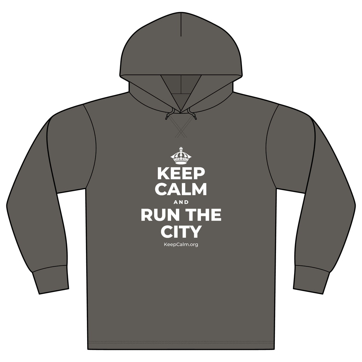 KEEP CALM AND RUN THE CITY Organic Hoodie Tee