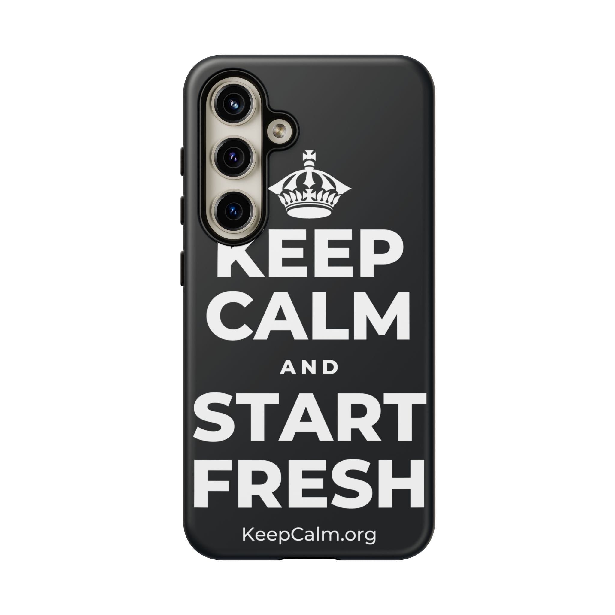 KEEP CALM AND START FRESH Phone Case (Dark)