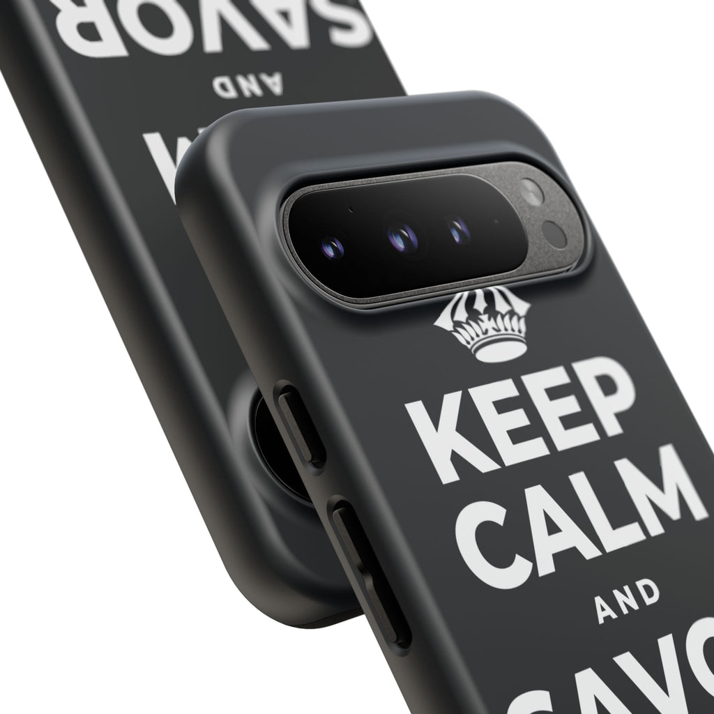 KEEP CALM AND SAVOR THE SIMPLE Phone Case (Dark)
