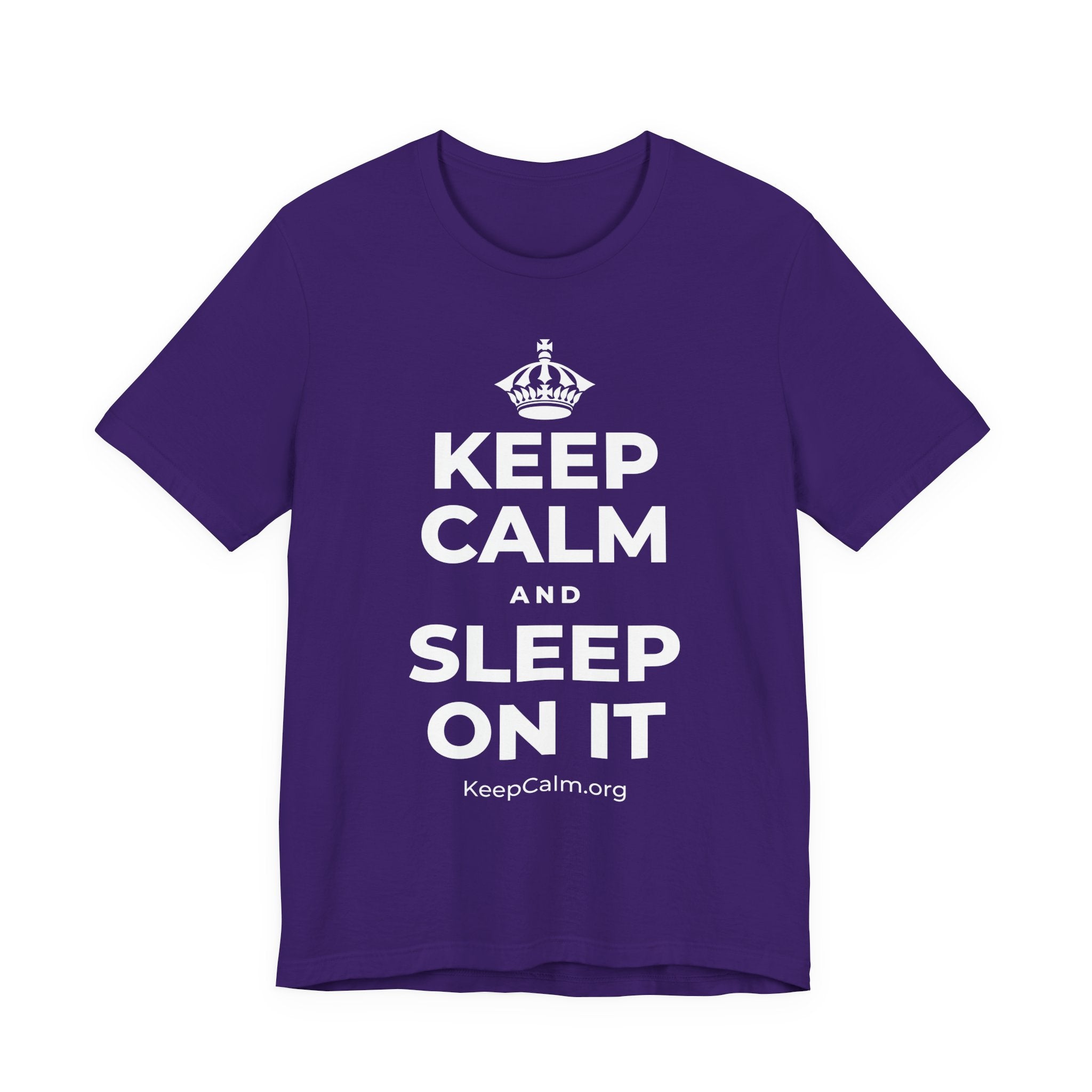 KEEP CALM AND SLEEP ON IT T-Shirt (Soft Cream–Heather Mauve)