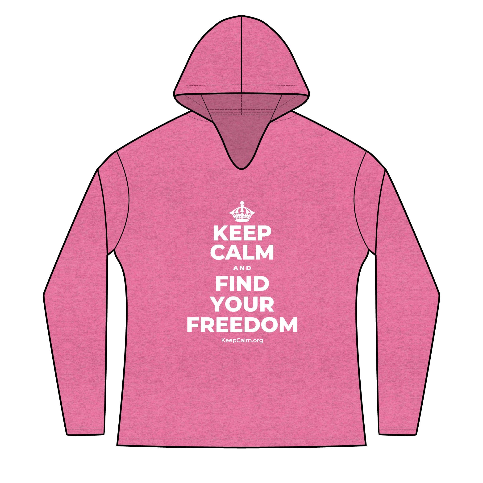 KEEP CALM AND FIND YOUR FREEDOM Women's Long Sleeve Hoodie