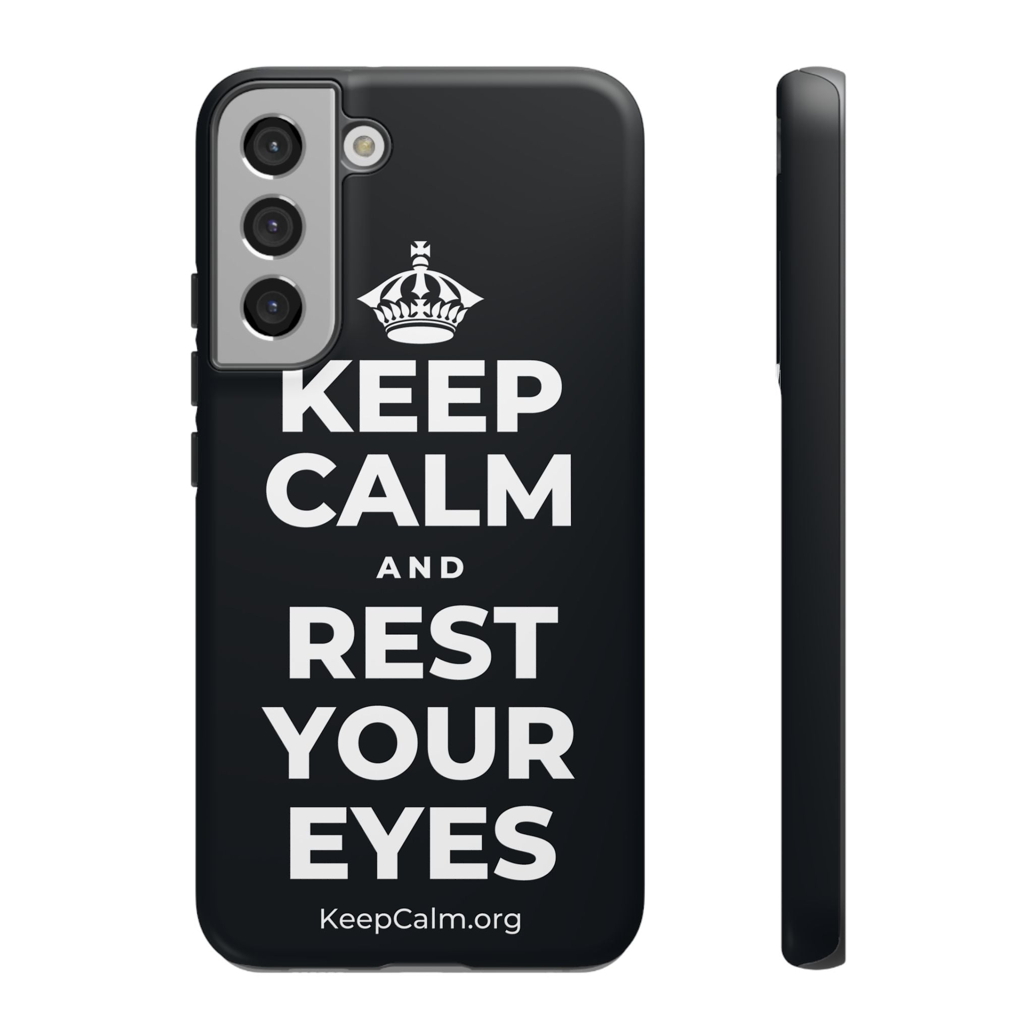 KEEP CALM AND REST YOUR EYES Phone Case (Dark)