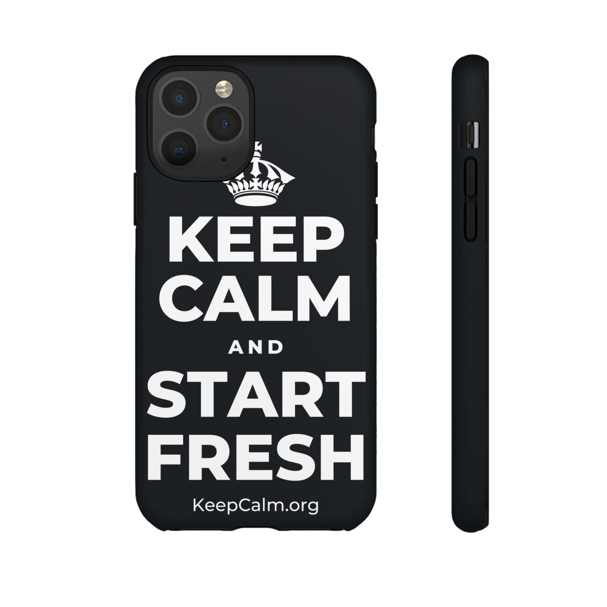 KEEP CALM AND START FRESH Phone Case (Dark)