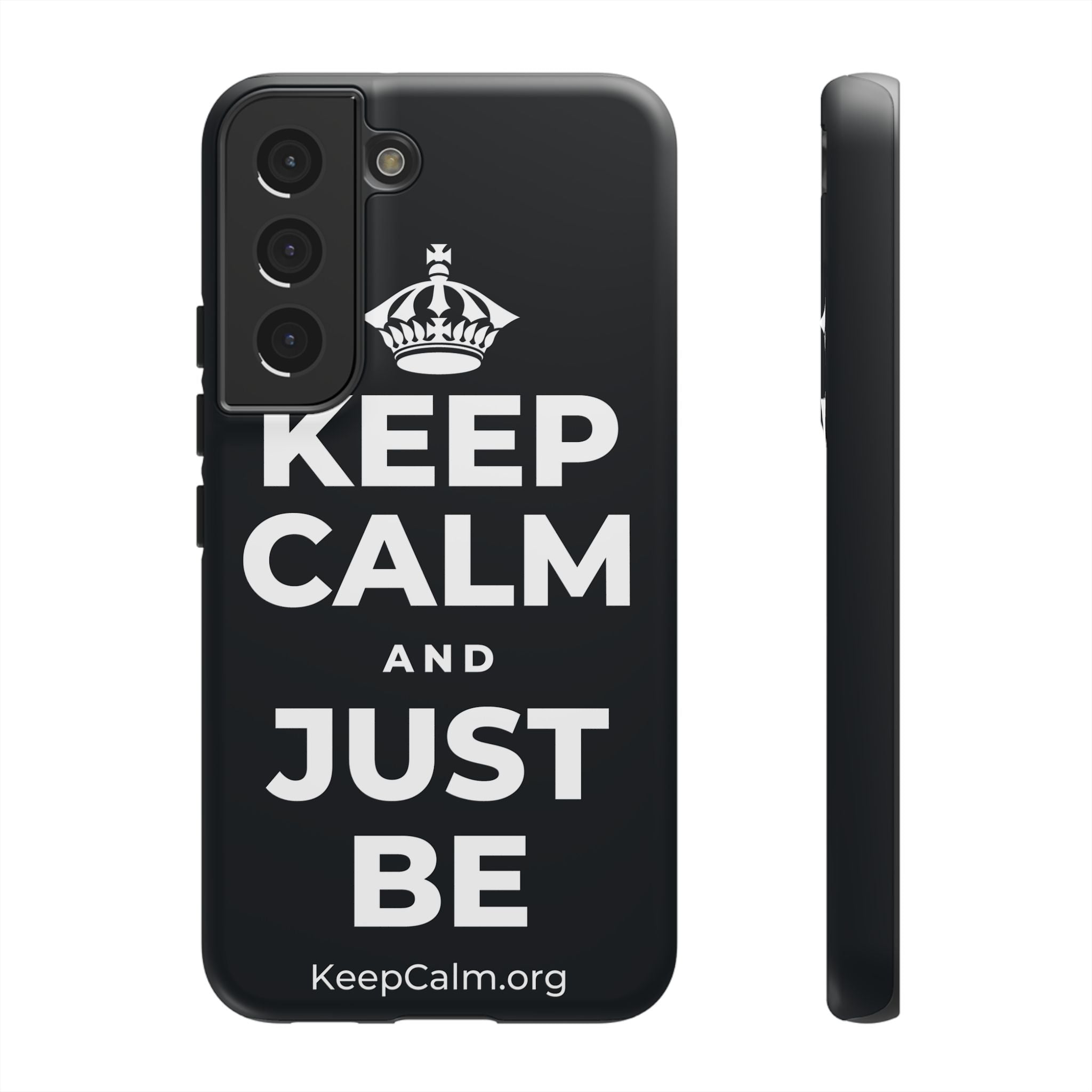 KEEP CALM AND JUST BE Phone Case (Dark)